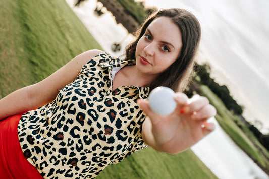 Womens Cheetah Leopard Polo