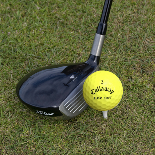 Used Callaway ERC Soft Triple Track Yellow Golf Balls - 1 Dozen