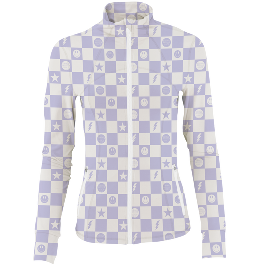 Golf Smile Face Women's Full Zip - Final Sale