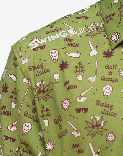 Golf & Ganja Allover Men's Polo