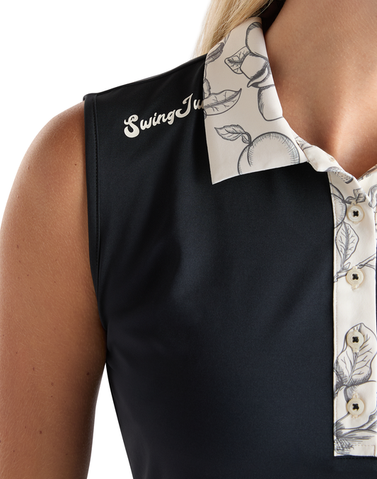 Golf Magnolia Toile Women's Sleeveless Polo