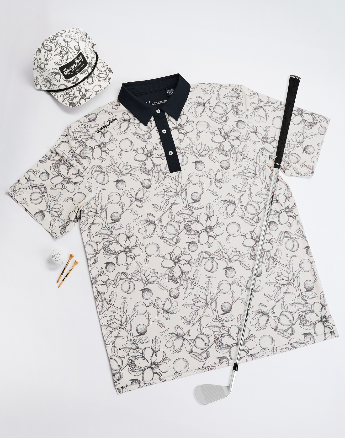 Golf Magnolia Toile Men's Polo