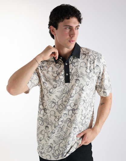 Golf Magnolia Toile Men's Polo