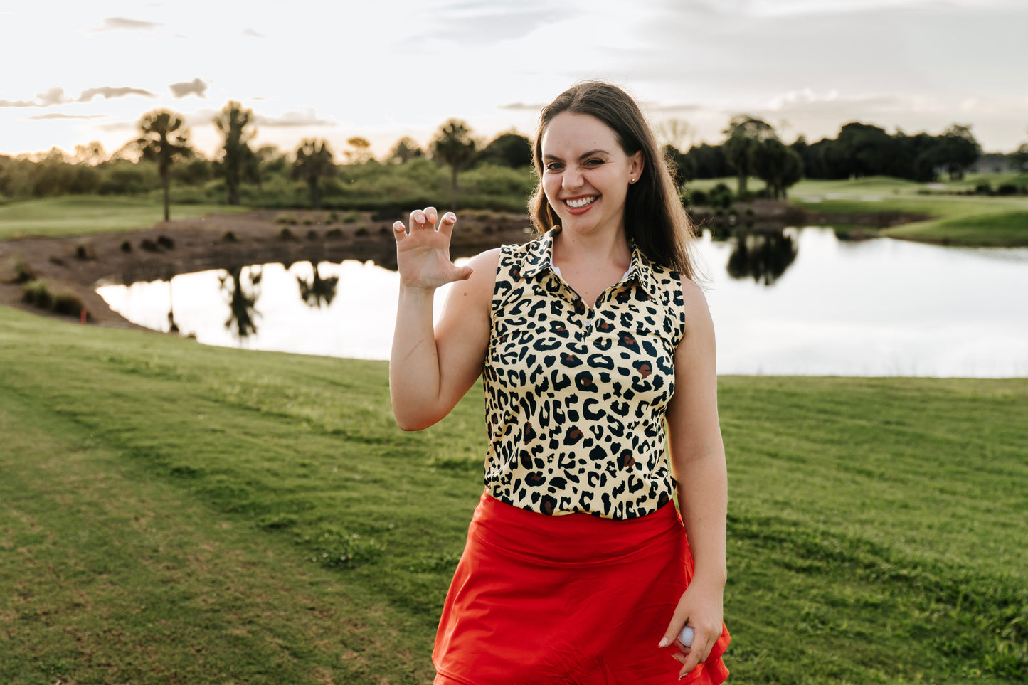 Womens Cheetah Leopard Polo