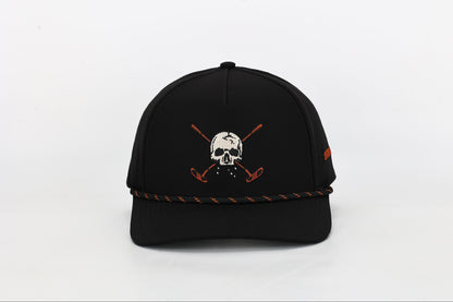 Black Skull and Crossbones 2.0 Golf Hat