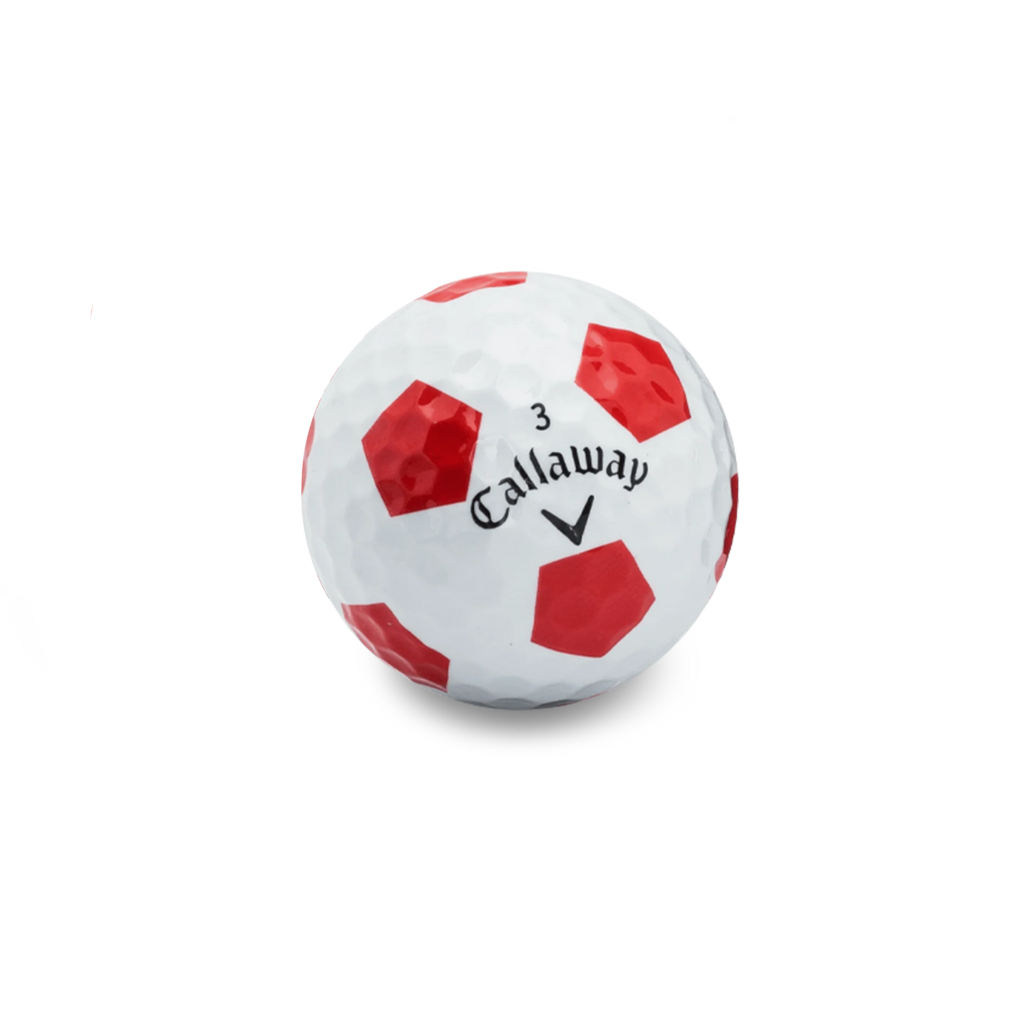 Used Callaway Chrome Soft Truvis White & Red Golf Balls - 1 Dozen