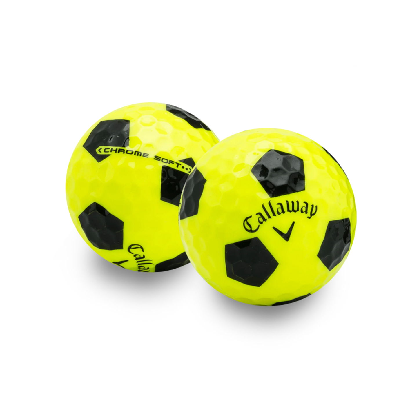 Used Callaway Chrome Soft Truvis Yellow Golf Balls - 1 Dozen