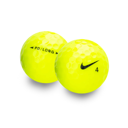 Used Nike PD Long Yellow Golf Balls - 1 Dozen