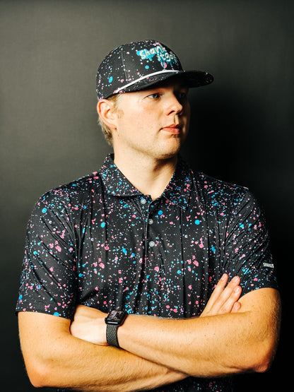 Drippy Black Paint Hat