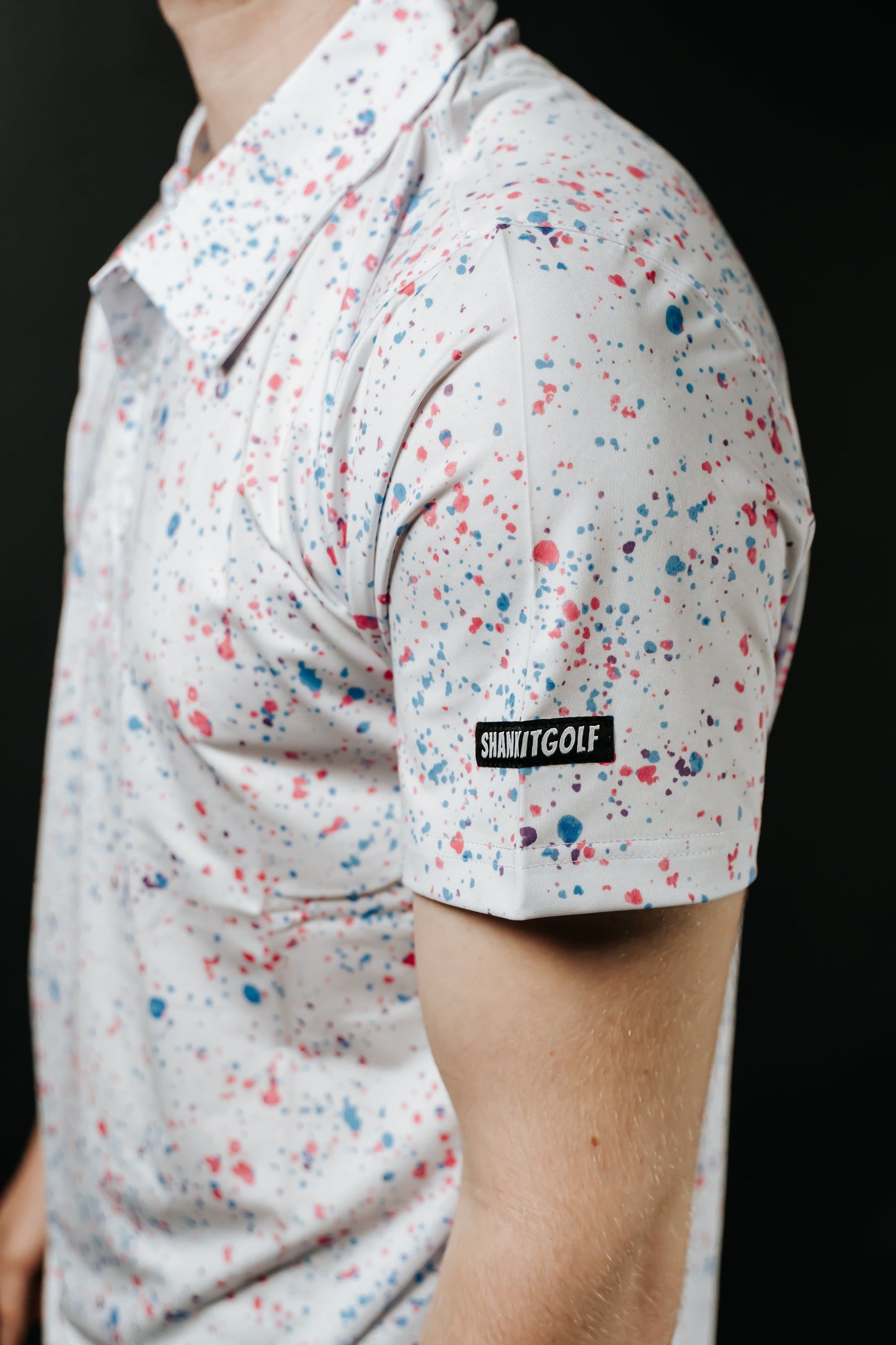 Paint Splatter Polo White