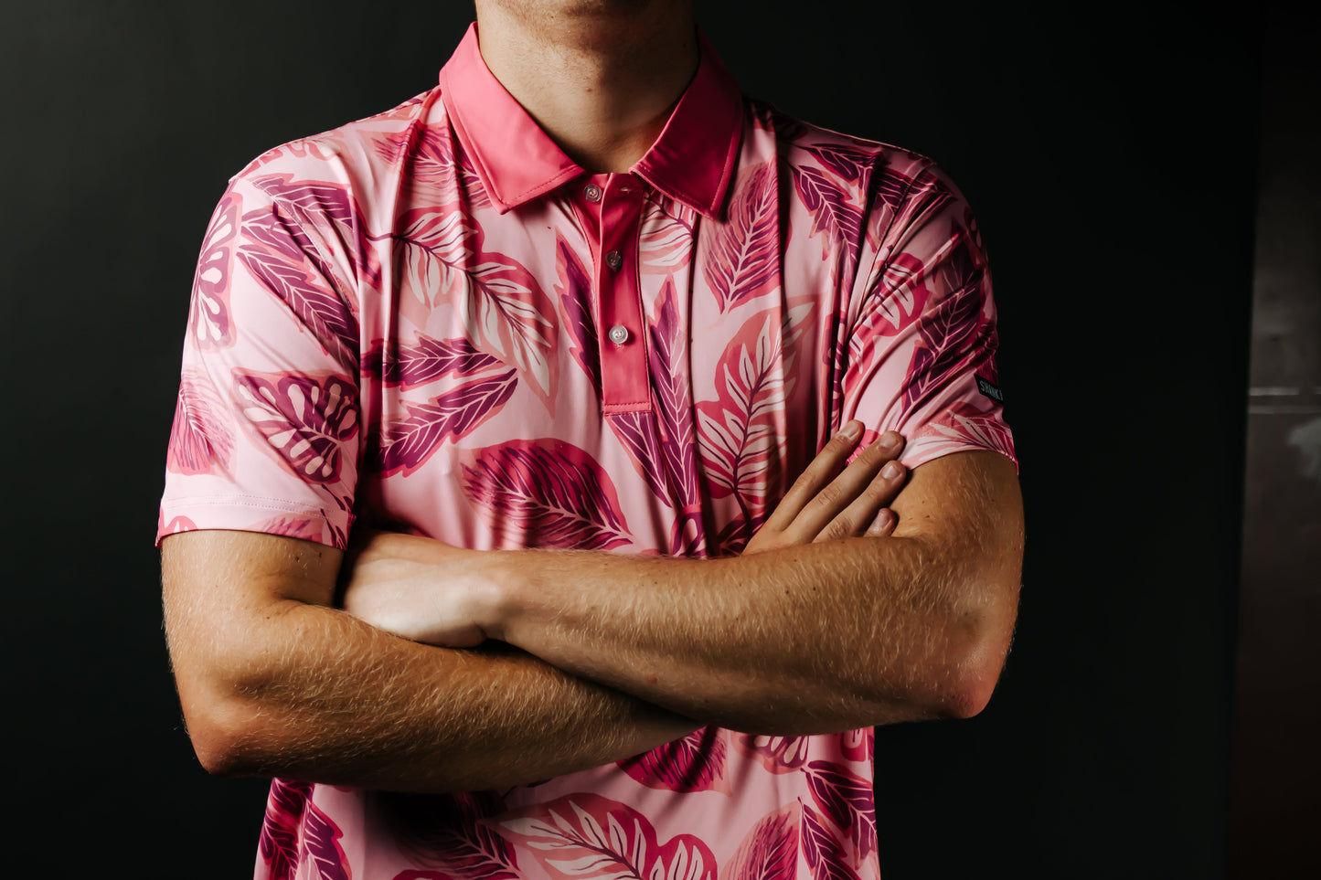 Pink Floral Polo