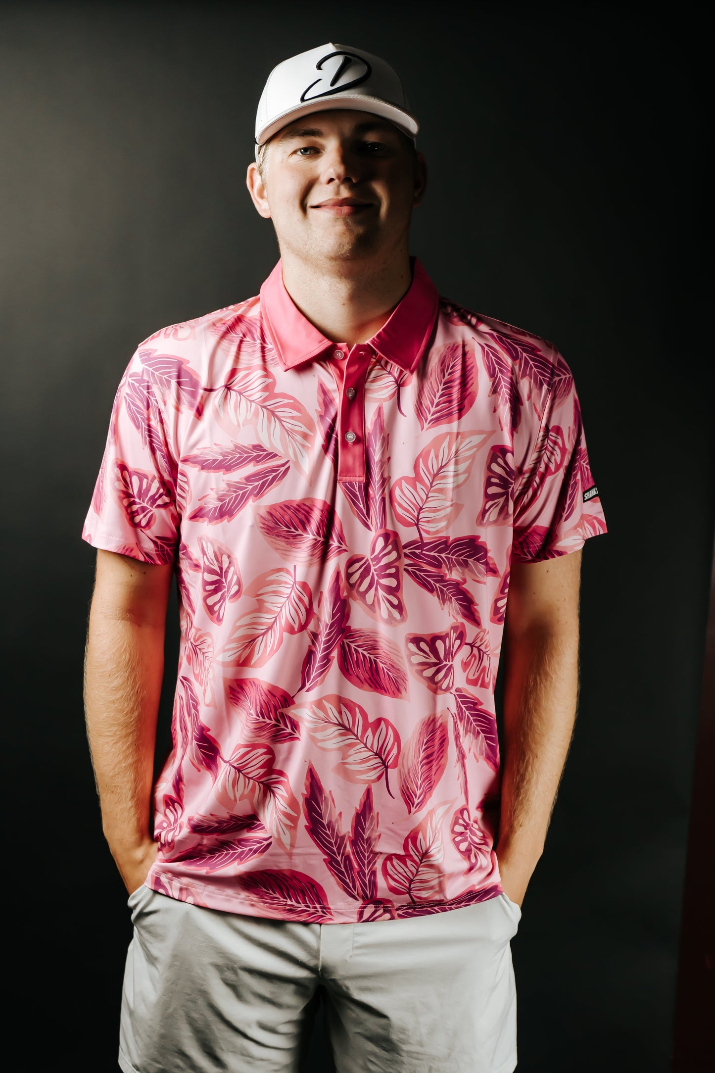 Pink Floral Polo