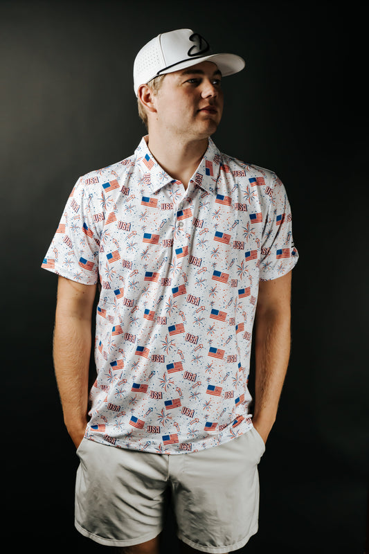 Firework Splatter Polo