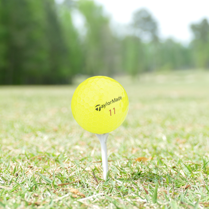 Used TaylorMade Project (a) Yellow Golf Balls - 1 Dozen