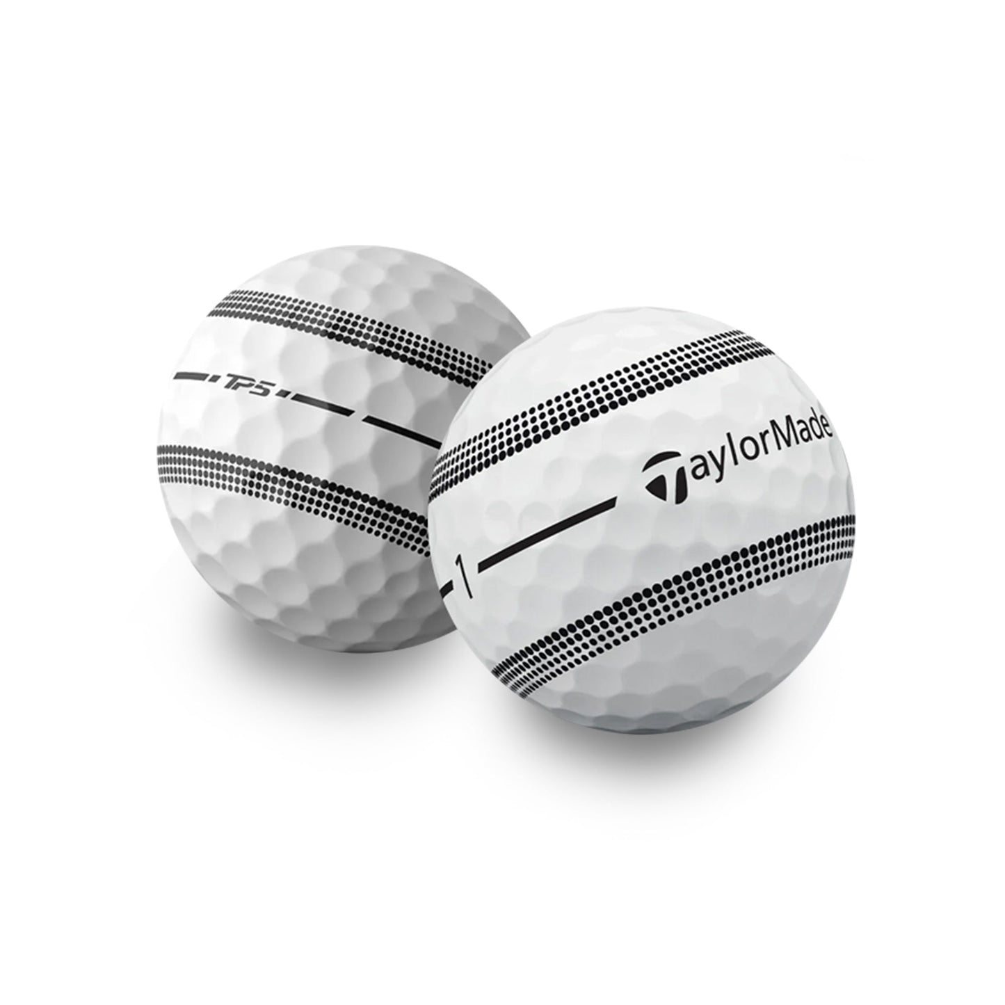 Used TaylorMade TP5 Stripe Golf Balls - 1 Dozen