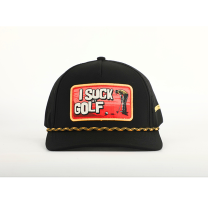 I Suck At Golf Patch Rope Golf Hat