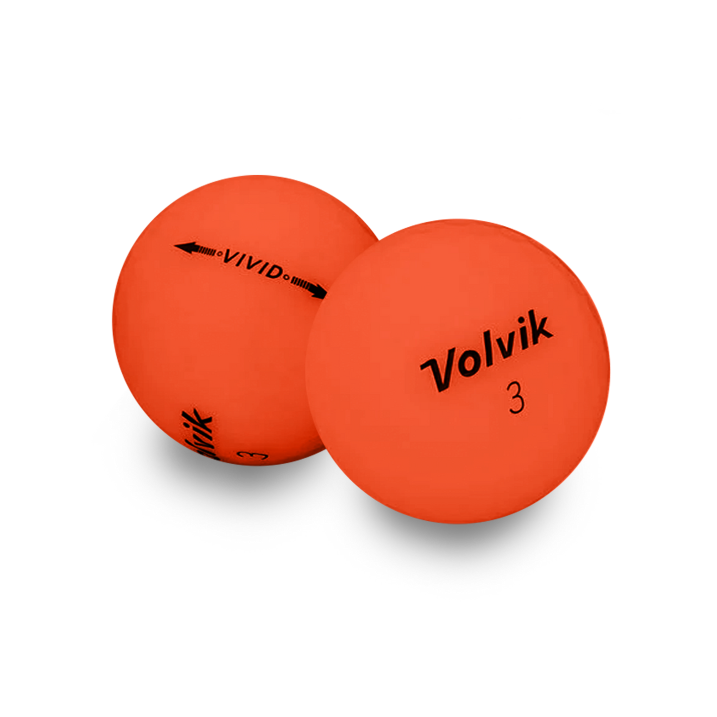 Used Volvik Vivid Orange Golf Balls - 1 Dozen
