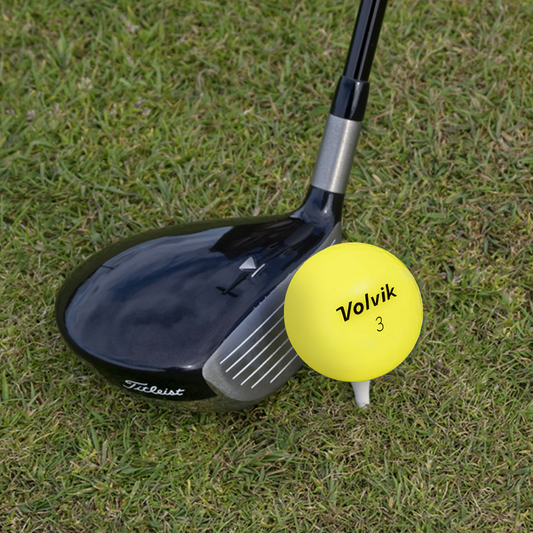 Used Volvik Vivid Yellow Golf Balls - 1 Dozen