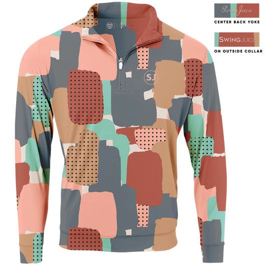 Golf Abstract Camo Men's Quarter Zip - Final Sale