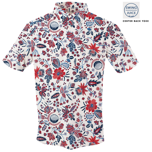 Golf Americana Floral Men's Polo
