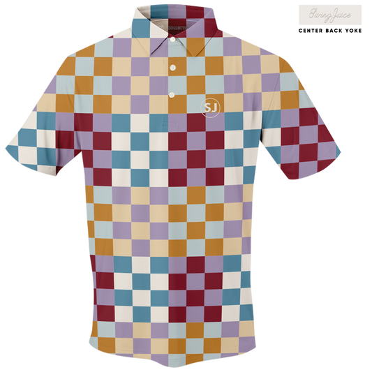 Golf Multi Checker Men's Polo - Final Sale
