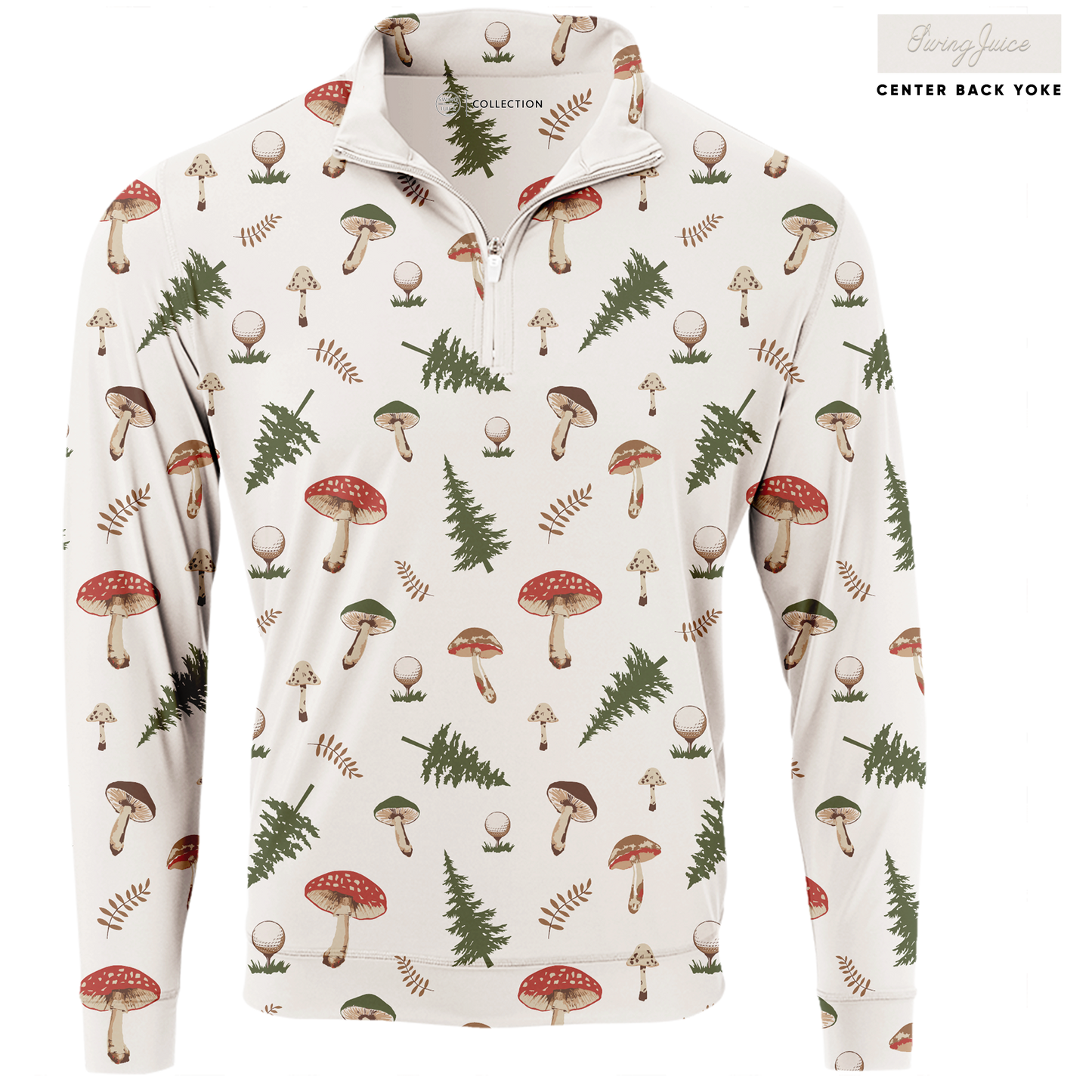 Golf Mushrooms Men's Quarter Zip - Final Sale