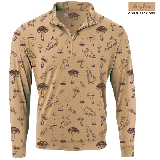 Golf Mushrooms Men's Quarter Zip - Final Sale