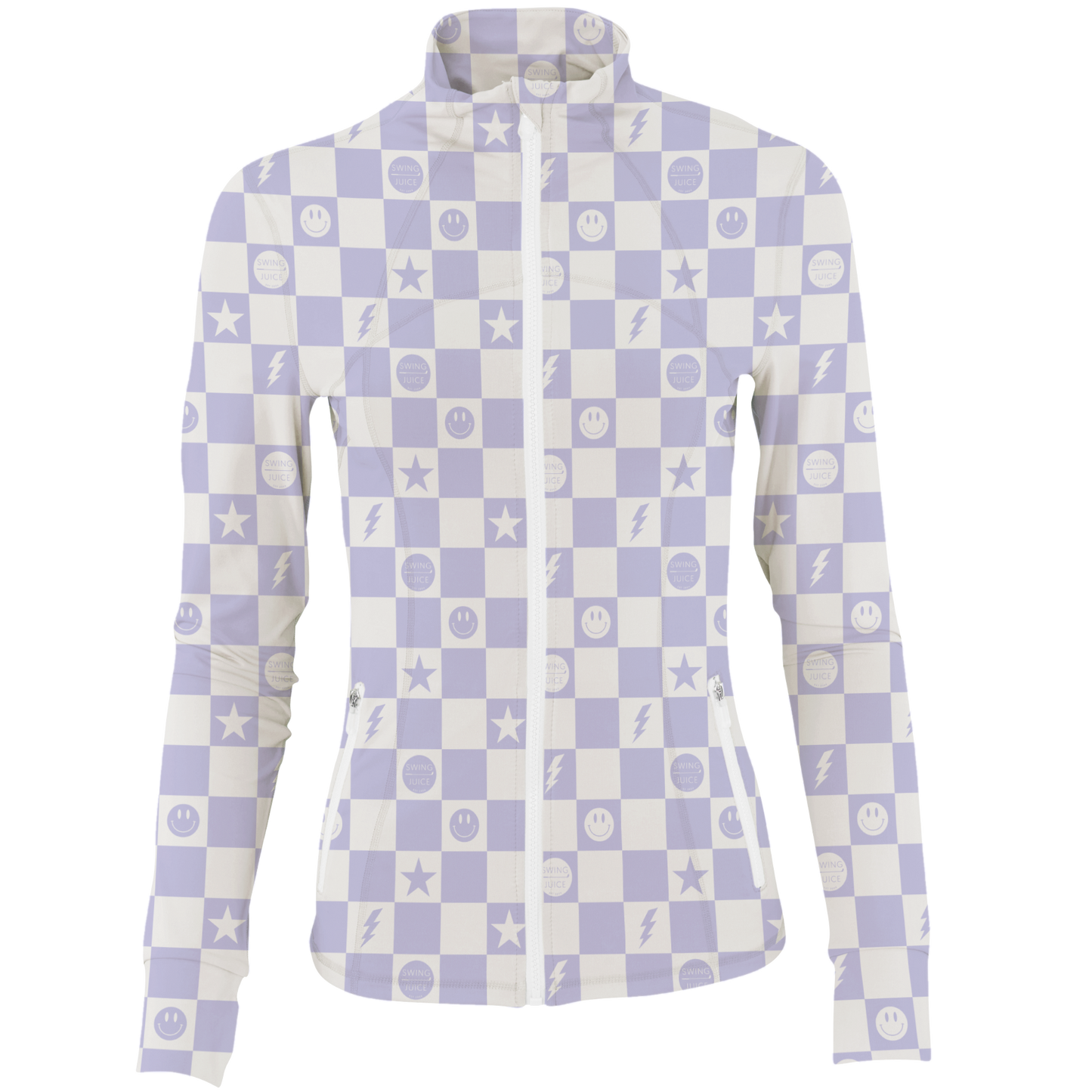 Golf Smile Face Women's Full Zip - Final Sale