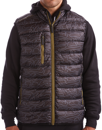 Golf Rhythmic Lines Unisex Packable Puffer Vest