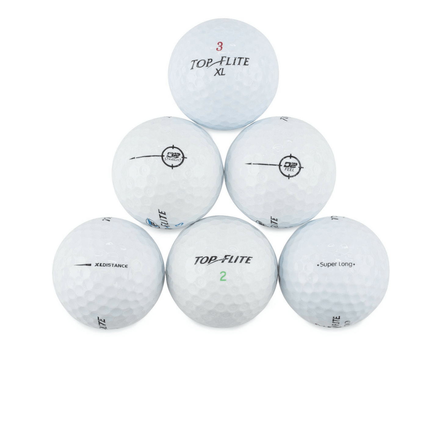 Used Top Flite Mix Golf Balls - 1 Dozen