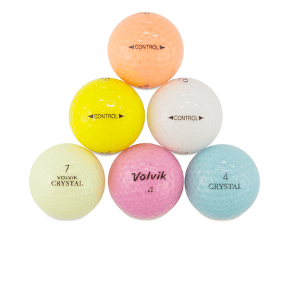 Used Volvik Crystal Mix Golf Balls - 1 Dozen
