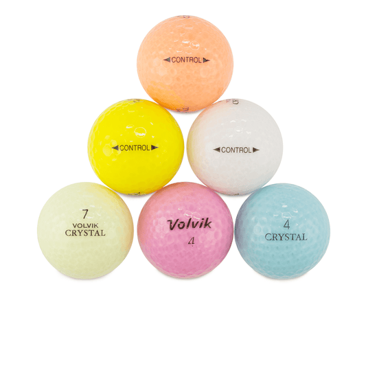 Used Volvik Crystal Mix Golf Balls - 1 Dozen